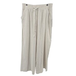 Sienna Sky Women's Natural Beige Trousers XL Drawstring Coastal Lagenlook